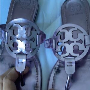 Rare Tory Burch purple metallic sandals